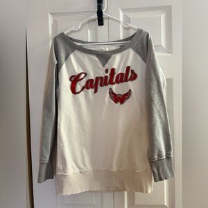 Gray and White Washington Capitals Sweatshirt